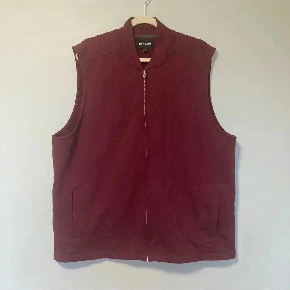 Bonobos burgundy cotton vest